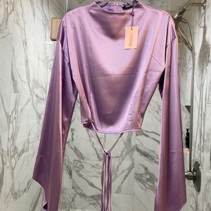 Miss Guided Silk bell sleeve